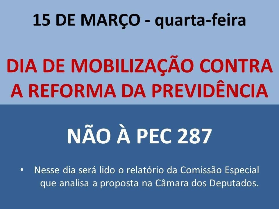 Hoje é dia de mobilização!