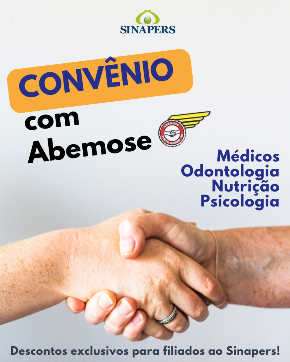 Novo convênio com descontos exclusivos para filiados.