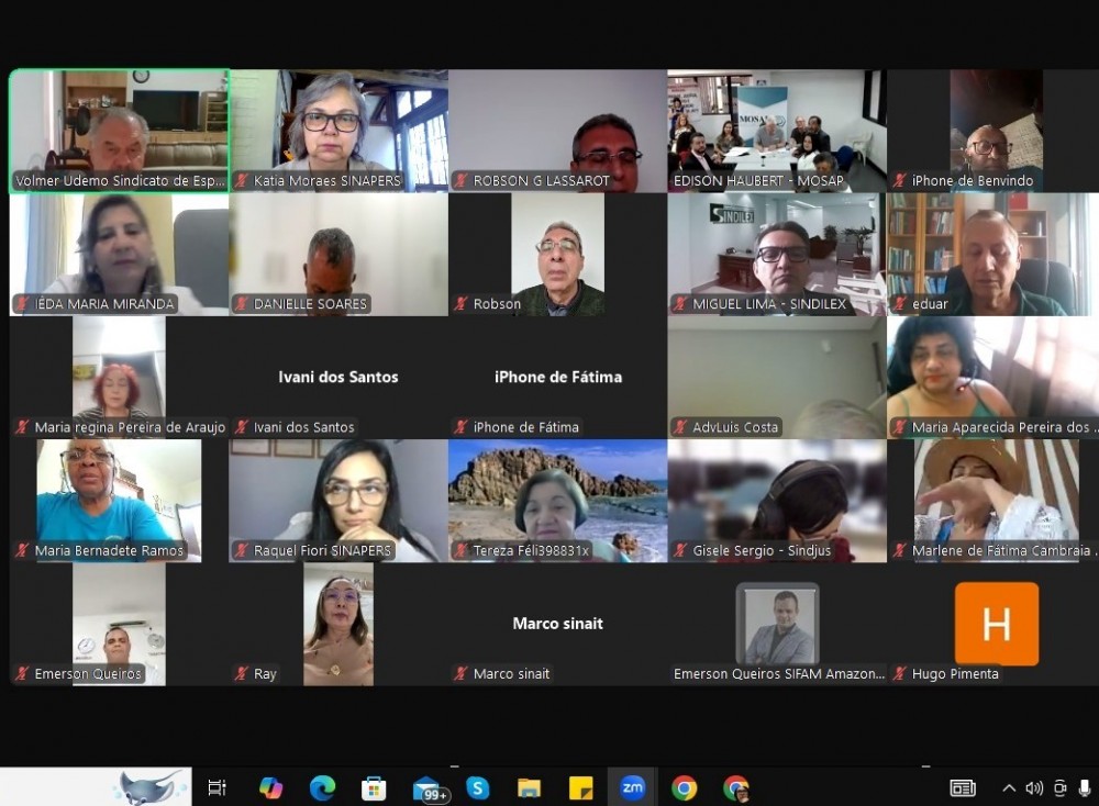 Sinapers participa de reunião com o Instituto Mosap. 